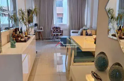 Apartamento com 3 dormitórios, 112 m² - venda por r$ 800.000,00 ou aluguel por r$ 6.500,02/mês - boqueirão - santos/sp