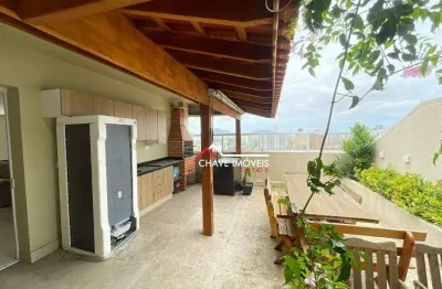 Cobertura com 4 dormitórios à venda, 242 m² por r$ 1.190.000,00 - estuário - santos/sp