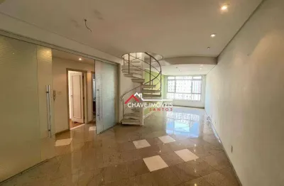 Cobertura com 4 dormitórios à venda, 279 m² por r$ 1.350.000,00 - josé menino - santos/sp
