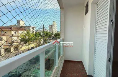 Apartamento com 2 dormitórios à venda, 77 m² por r$ 405.000,00 - marapé - santos/sp