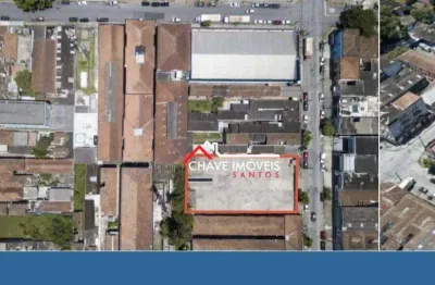 Terreno para alugar, 1250 m² por r$ 32.681,00/mês - macuco - santos/sp