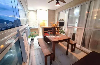 Apartamento com 3 dormitórios à venda, 130 m² por r$ 1.150.000,00 - ponta da praia - santos/sp