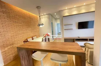 Apartamento com 2 dormitórios para alugar, 80 m² por r$ 6.800,02/mês - gonzaga - santos/sp