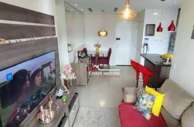 Apartamento com 2 dormitórios à venda, 62 m² por r$ 650.000,00 - marapé - santos/sp