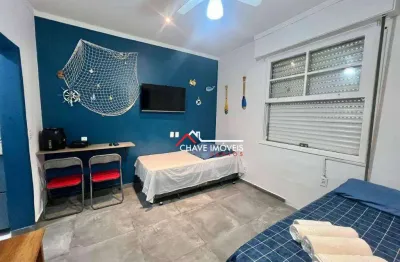 Kitnet com 1 dormitório à venda, 28 m² por r$ 290.000,00 - embaré - santos/sp