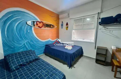 Kitnet com 1 dormitório à venda, 28 m² por r$ 290.000,00 - embaré - santos/sp
