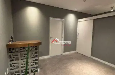 Sala para alugar, 55 m² por r$ 4.600,02/mês - boqueirão - santos/sp