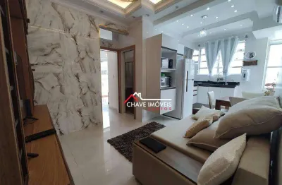 Apartamento com 2 dormitórios à venda, 58 m² por r$ 660.000,00 - boqueirão - santos/sp