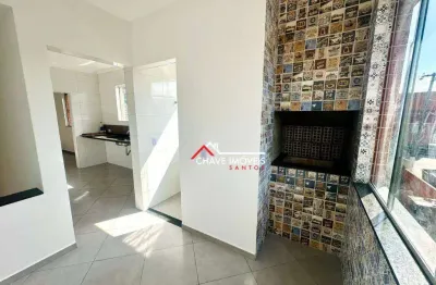 Sobreposta alta com 2 dormitórios à venda, 72 m² por r$ 266.000 - chico de paula - santos/sp