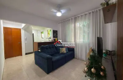 Apartamento com 2 dormitórios à venda, 50 m² por r$ 370.000,00 - marapé - santos/sp