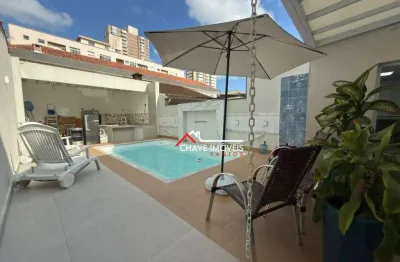 Sobrado com 3 dormitórios à venda, 151 m² por r$ 1.275.000,00 - campo grande - santos/sp