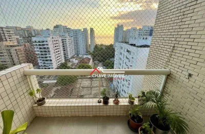 Apartamento com 2 dormitórios à venda, 80 m² por r$ 830.000,00 - boqueirão - santos/sp