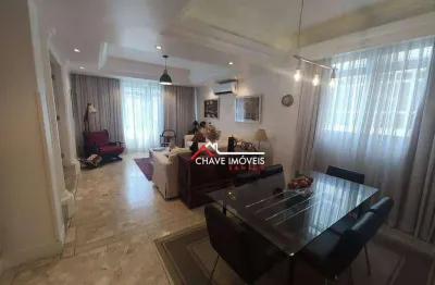 Apartamento com 3 dormitórios à venda, 189 m² por r$ 980.000,00 - boqueirão - santos/sp