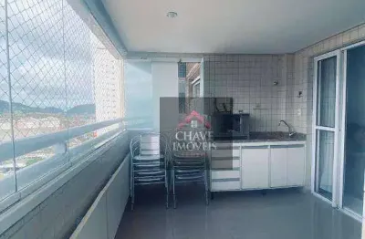 Apartamento com 2 dormitórios para alugar, 137 m² por R$ 6.500/mês - Ponta da Praia - Santos/SP