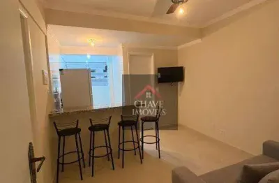 Apartamento com 1 dormitório para alugar, 48 m² por R$ 3.100/mês - Ponta da Praia - Santos/SP