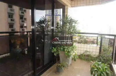 Apartamento com 4 dormitórios à venda, 270 m² - boqueirão - santos/sp