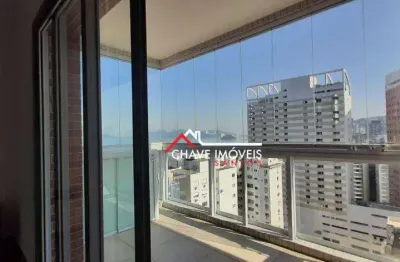 Apartamento com 1 dormitório para alugar, 46 m² por r$ 6.000,02/mês - boqueirão - santos/sp