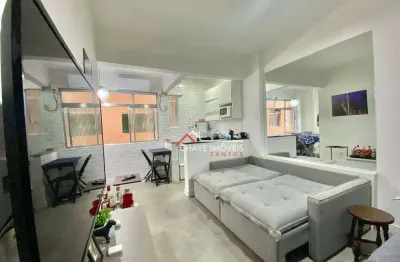 Studio com 1 dormitório à venda, 31 m² por r$ 380.000,00 - embaré - santos/sp