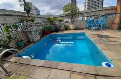 Cobertura à venda, 300 m² por r$ 1.590.000,00 - josé menino - santos/sp