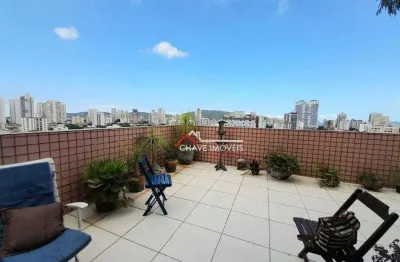 Cobertura com 2 dormitórios à venda, 152 m² por r$ 800.000,00 - aparecida - santos/sp