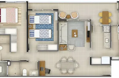 Apartamento com 2 quartos à venda na Rua Professor Joffre Alves Furquim, 160, Loteamento Residencial e Comercial Bosque Flamboyant, Taubaté