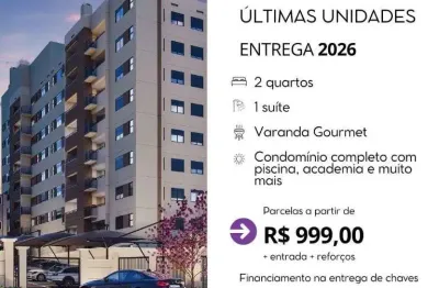 Apartamento novo com 2 dormitórios à venda, 49 m² por r$ 443.990 - lindóia - curitiba/pr