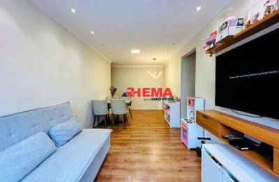 Apartamento com 2 dormitórios à venda, 67 m² por r$ 490.000,00 - aparecida - santos/sp