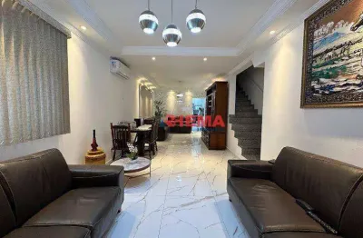 Casa com 3 dormitórios à venda, 158 m² por r$ 1.200.000,00 - boqueirão - santos/sp