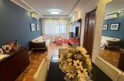 Apartamento com 2 dormitórios à venda, 87 m² por r$ 630.000,00 - boqueirão - santos/sp