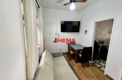 Apartamento com 2 dormitórios à venda, 60 m² por r$ 425.000,00 - embaré - santos/sp
