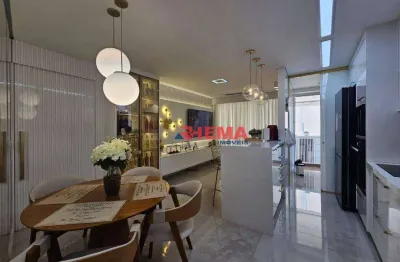 Apartamento com 2 dormitórios à venda, 96 m² por r$ 2.450.000,00 - josé menino - santos/sp