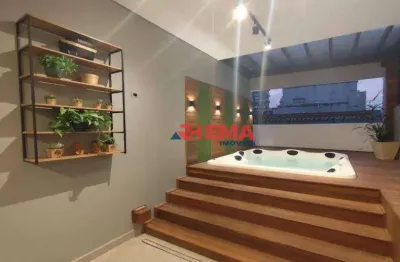 Cobertura com 3 dormitórios à venda, 191 m² por r$ 1.810.000,00 - pompéia - santos/sp