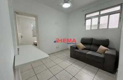 Apartamento com 1 dormitório para alugar, 45 m² por r$ 2.600,01/mês - gonzaga - santos/sp
