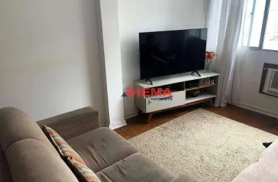 Apartamento com 1 dormitório à venda, 63 m² por r$ 355.000,00 - gonzaga - santos/sp