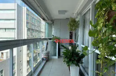 Apartamento alto padrão com 2 dormitórios à venda, 80 m² por r$ 1.215.000 - gonzaga - santos/sp