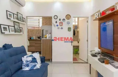 Apartamento com 2 dormitórios à venda, 65 m² por r$ 480.000,00 - embaré - santos/sp