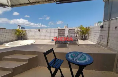Cobertura com 3 dormitórios à venda, 119 m² por r$ 750.000,00 - encruzilhada - santos/sp