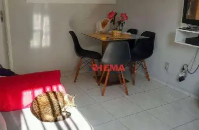 Apartamento com 2 dormitórios à venda, 46 m² por r$ 210.000,00 - areia branca - santos/sp