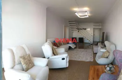 Cobertura com 3 dormitórios à venda, 311 m² por r$ 2.200.000,00 - aparecida - santos/sp