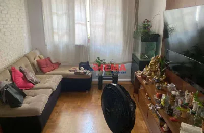 Apartamento com 2 dormitórios à venda, 70 m² por r$ 370.000,00 - gonzaga - santos/sp