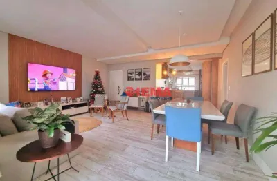 Apartamento com 3 dormitórios à venda, 147 m² por r$ 1.800.000,00 - boqueirão - santos/sp