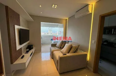 Apartamento com 2 dormitórios à venda, 67 m² por r$ 960.000,00 - boqueirão - santos/sp