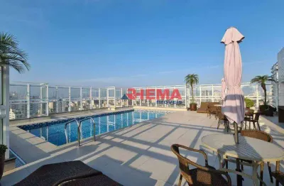 Apartamento com 1 dormitório à venda, 55 m² por r$ 852.000,00 - aparecida - santos/sp