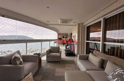 Apartamento com 3 dormitórios à venda, 204 m² por r$ 3.800.000,00 - embaré - santos/sp