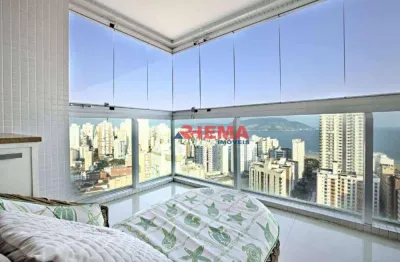 Apartamento para alugar, 160 m² por r$ 17.050,00/mês - boqueirão - santos/sp