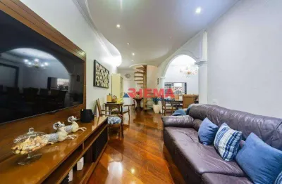 Cobertura com 3 dormitórios à venda, 195 m² por r$ 1.300.000,00 - aparecida - santos/sp