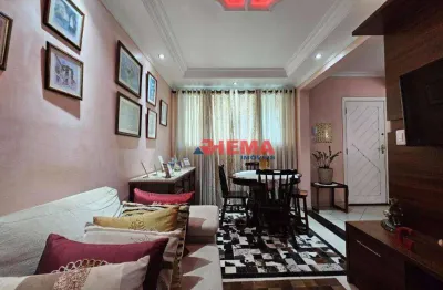Sobrado com 3 dormitórios à venda, 100 m² por r$ 610.000,00 - macuco - santos/sp