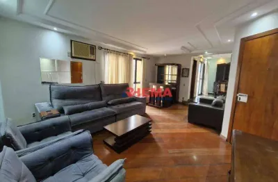 Apartamento com 4 dormitórios para alugar, 190 m² por r$ 5.800,02/mês - boqueirão - santos/sp