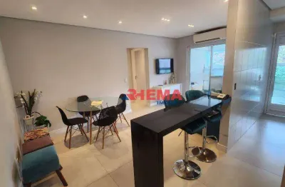 Apartamento para alugar, 66 m² por r$ 6.500,02/mês - josé menino - santos/sp