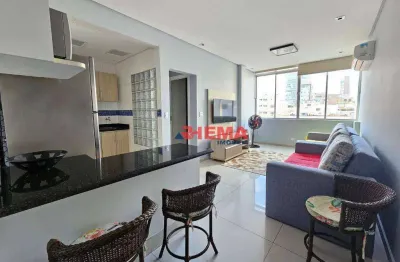 Apartamento com 1 dormitório à venda, 48 m² por r$ 500.000,00 - gonzaga - santos/sp